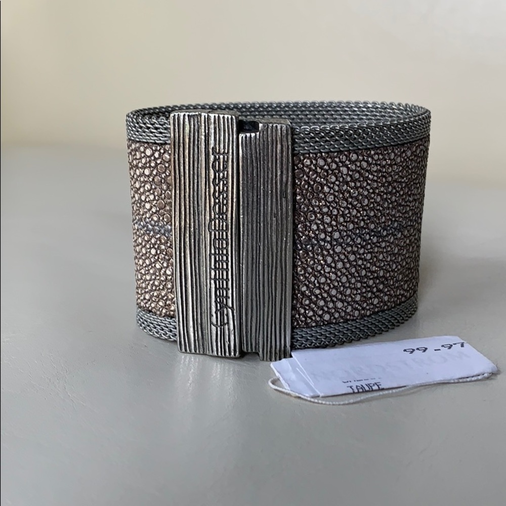 BNWT Cynthia Desser Taupe Shimmer Cuff Bracelet